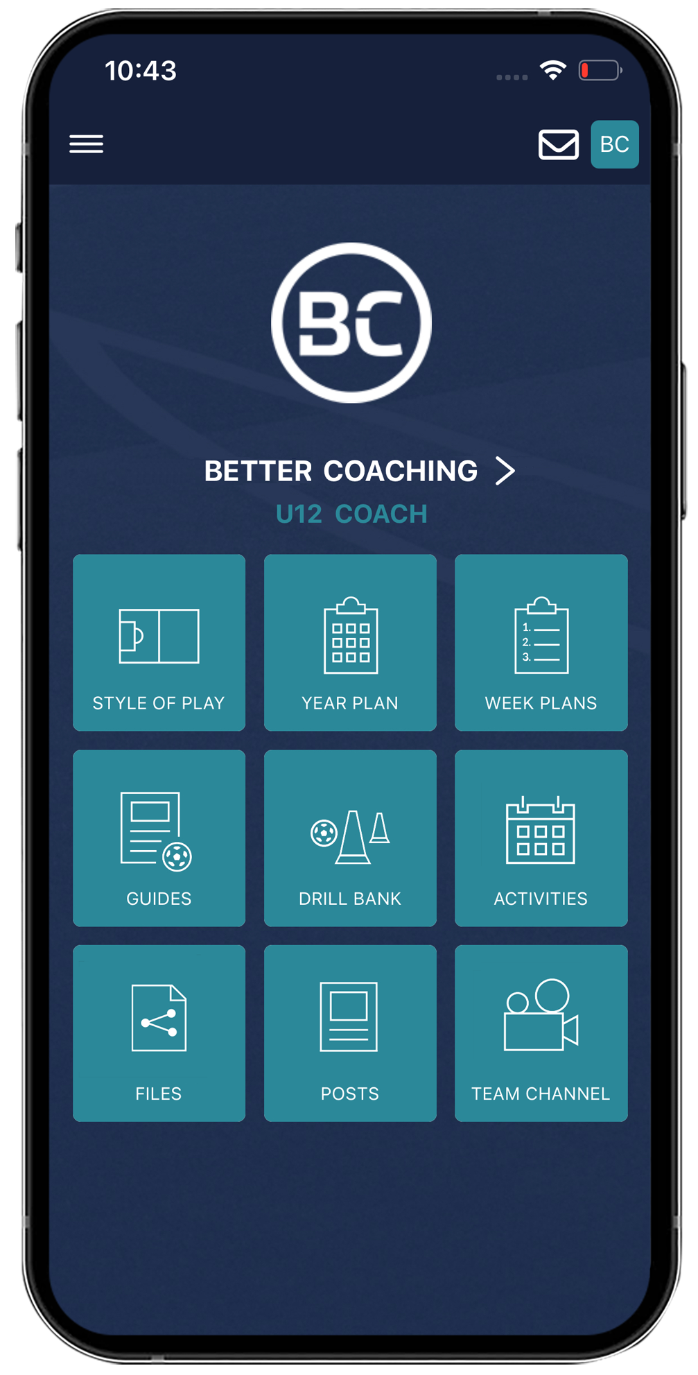 BetterCoaching football coaching mobile app and SaaS platform